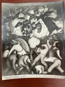 DIEGO RIVERA SIGNED PHOTOGRAPH OF HIS MEXICAN REVOLUTION MURAL ART, JEWISH - Picture 1 of 2