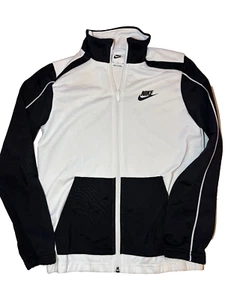NIKE KIDS TRACKSUIT JACKET SIZE MEDIUM YOUTH DH9661 011 BLACK AND WHITE - Picture 1 of 3