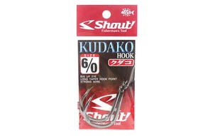 Shout 06-KH Kudako Power Jigging Single Hook Black Size 6/0 (9608) - Photo 1/4