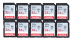 Lot Of 10x SanDisk Ultra 32GB 80MB/s SDHC I Class 10 Camera Memory Cards