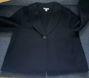 Abrigo de Coche Recortado Pendleton De Colección para Mujer XL Negro Lana Merino Capa Elegante Suave - Imagen 1 de 12