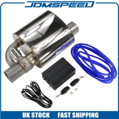 3" 76mm Single Exhaust Muffler Valve + Wireless Remote Controller Tip On - Image 1 of 4