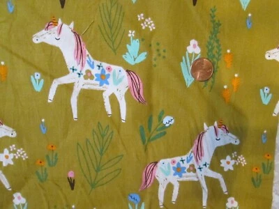 Hobby Lobby Fabrics Cotton Fabric - Unicorns - 1 yard - Image 1 of 4