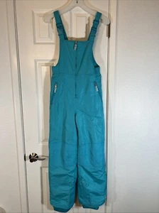 C9 Champion Kids Girls Youth Size L 10-12 Snow Pants Bib Overalls Teal Outerwear - Picture 1 of 6