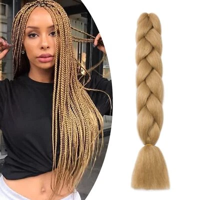 24" Meches pour Tresses Africaine Braids Meches Tresse Cheveux Rajout Cheveux... - Photo 1/4