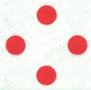 Red Polka Dot Felt Square (23cm x 29.5cm) - Picture 1 of 1