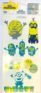 6 Despicable Me Minions Movie Wall Stickers Repostionable Decal Room Party decor - Picture 1 of 1