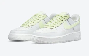 Women's Nike Air Force 1 One Low White Lime Ice Green 315115-166 Retro Triple - Picture 1 of 5