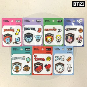 BTS BT21 Official Authentic Goods Badge Sticker Ver2 7SET by Kumhong Fancy - Imagen 1 de 8
