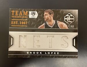 2015-16 Limited BROOK LOPEZ #3 Team Trademarks Jersey 21/149 New York Nets