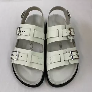 Birkenstock Nuovo con Scatola Cannes Bianco Pelle Naturale Squisita Taglia Stretta Selezionata - Foto 1 di 5