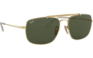Ray-Ban Colonel Sunglasses RB3560 001 58mm Gold Frame Green G-15 Lens NEW - Picture 1 of 6