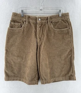 Quiksilver Waterman Mens 34 Wide Wale Corduroy Tan Brown Y2K Skater Shorts - Picture 1 of 14