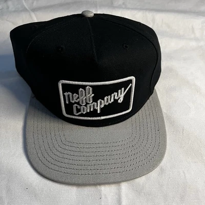 Neff Company Sombrero Snapback Ajustable Negro/Gris ¡Nuevo con etiquetas!  Foto 1 de 3