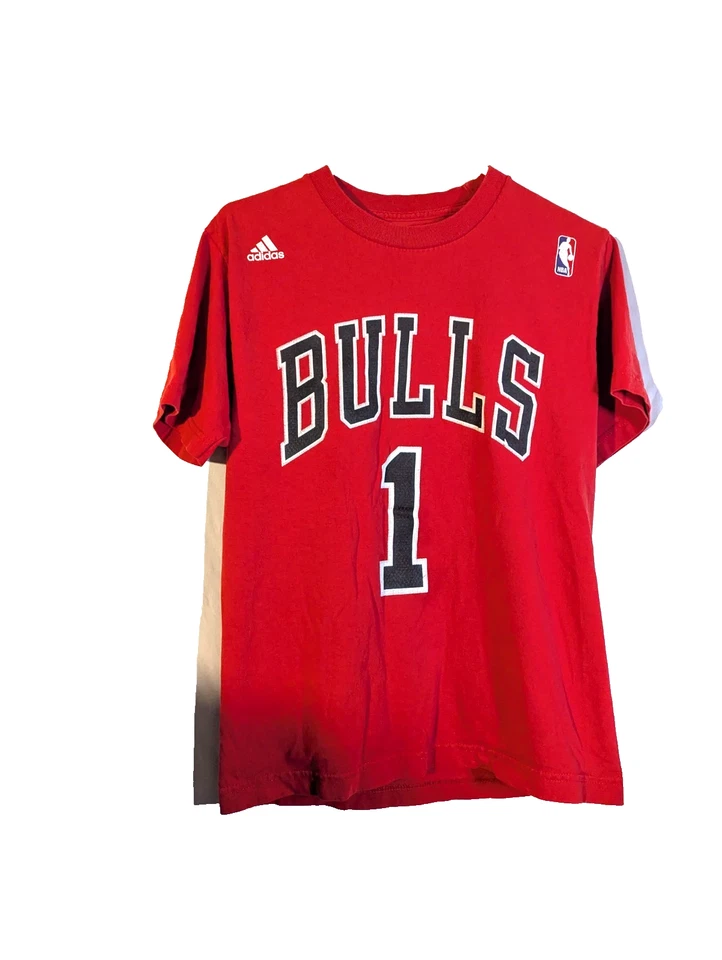 Adidas Chicago Bulls #1 "Rosa" Camiseta Usada Foto 1 de 4