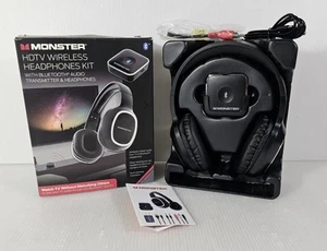Monster HDTV Wireless Bluetooth Headphones Transmitter Kit MTH9-1001-BLk - Zdjęcie 1 z 10