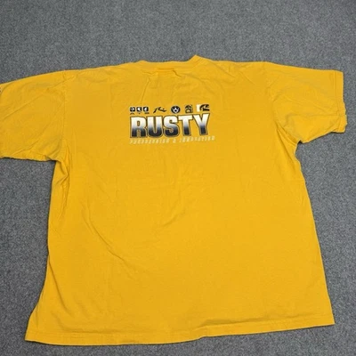 Camiseta de patinador vintage Y2K oxidada ropa de surf camisa manga corta amarilla para hombre XL Foto 1 de 4