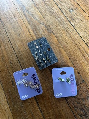  Variedad Niñas Mujer’s Pendientes Sensitive Solutions Claire’s Flower Cactus  Foto 1 de 4