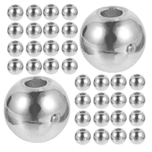 300 cuentas espaciadoras redondas - cuentas redondas de metal con agujeros de 4 mm para collar - Imagen 1 de 20