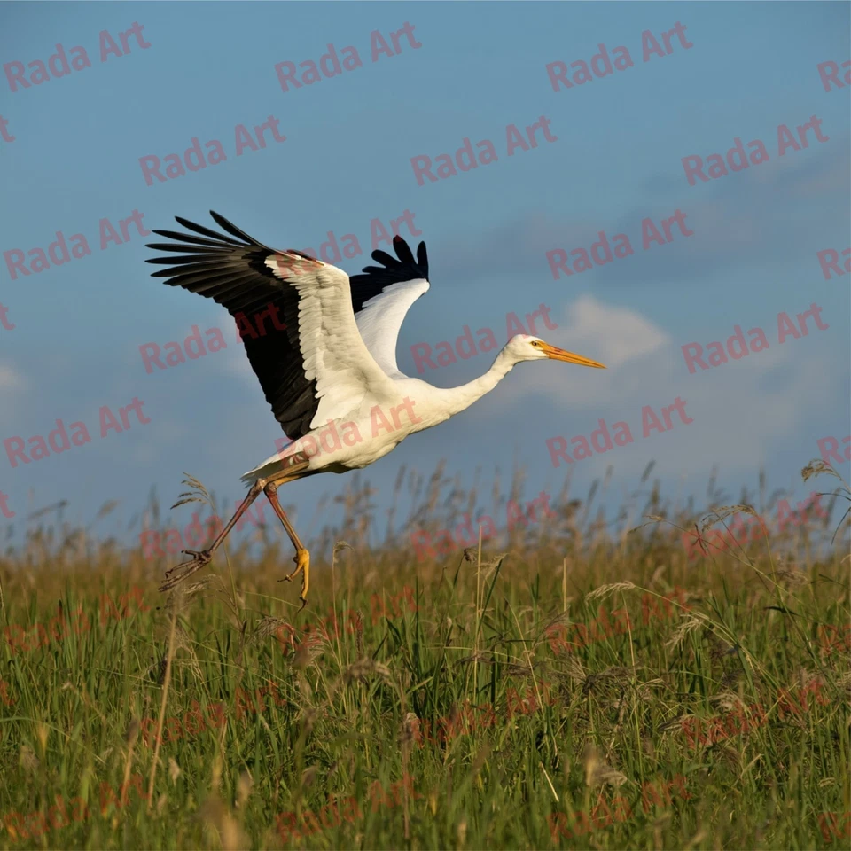 Imagen Digital Arte Ai Imagen Foto Papel Pintado Escritorio Cigüeña Blanca Pájaro Naturaleza Foto 1 de 1
