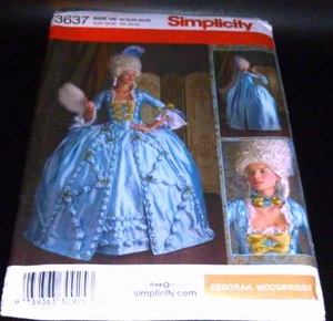 18th Century French Elite Outlander Theatre Gown Costume Sewing Pattern 16-24 - Picture 1 of 4
