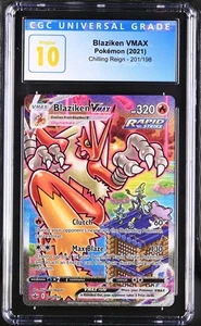 Blaziken VMAX #201/198 Alt Art CGC Pristine 10 - 2021 Pokemon Chilling Reign - Picture 1 of 2