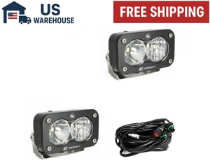 Bajɑ Des𝔦gns S2 Sport Black LED Auxiliary Light Pod Pair Universal 540003 - Picture 1 of 2