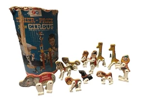 Vintage 1963 Fisher Price Junior Circus Play Set #902 w/Can - Incomplete - Picture 1 of 13