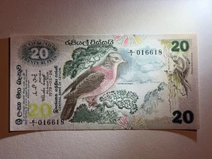 [K/1 PREFIX] SRI LANKA 20 RUPEE 1979 P86 UNC CEYLON FANCY LOW S/N #16618 - Picture 1 of 5