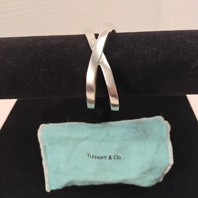Tiffany & Co. Sterling Silver Paloma Picasso X Bangle Cuff Bracelet *Damage Read - Image 1 of 4