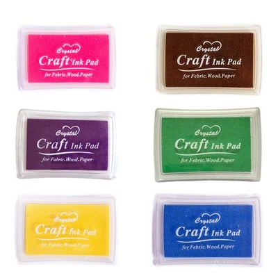 JZTang 6 Pcs Craft Ink Pad, Washable Ink Pads for Kids Multicolor Ink Pads for - Image 1 of 4