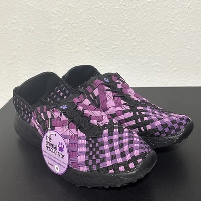 Zapatillas Tenis Animal Rescue Site Para Mujer Púrpura Negro Talla 10 Parte Superior Baja Foto 1 de 4