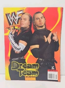 WWF Magazine Febbraio 2001 Hardy Boyz Dream Jeff Hardy Matt Hardy WWE con poster - Foto 1 di 7