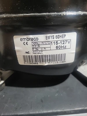 Compressor de geladeira Embraco #EMYS 60HEP - Imagem 1 de 4