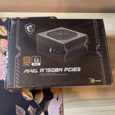 New MSI MAG A750BN PCIE 5 Computer Gaming Power Supply, PCIE 5.0 Ready  - Image 1 of 4