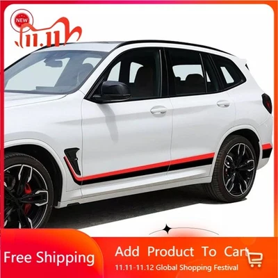 Kit de calcomanías adhesivas para puerta lateral a rayas deportivas carreras vinilo coche BMW X3 G01 X4 G02 Foto 1 de 4