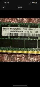 SK HYNIX HMA84GR7MFR4N-TF TD BA 32GB 2RX4 PC4 SERVER RAM MODULES - Picture 1 of 3
