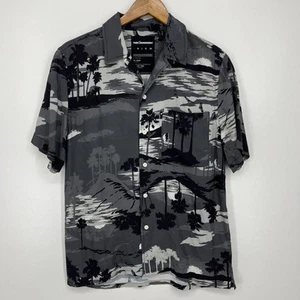 The Hundreds Short Sleeve Button Shirt Men's Size S Gray Hawaiian Beach Rayon - Picture 1 of 10