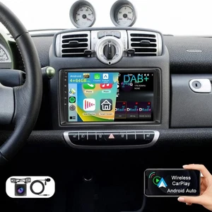 4+64GB Für Smart Fortwo 451 2005-2010 Android 15 Autoradio Carplay GPS Navi DAB+ - Bild 1 von 20