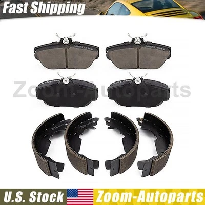 Pastillas de freno delanteras traseras de cerámica + zapatas de freno de tambor para Ford Windstar 1995-1998 Foto 1 de 4