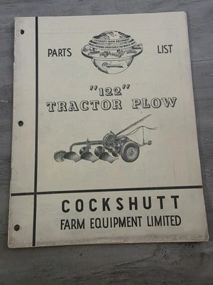 Lista de piezas Cockshutt manual para arado tractor 122 Foto 1 de 3