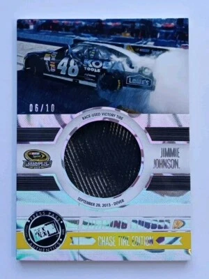 2014 14 Press Pass Total Memorabilia Burning Rubber Chase Tire Jimmie Johnson 10 - Image 1 of 2