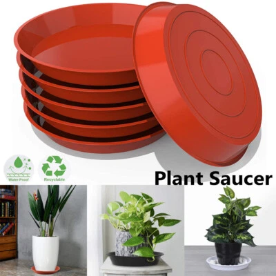Flower Pot Round Plant Saucer Indoor Outdoor Plastic Tray Saucers Drip Trays