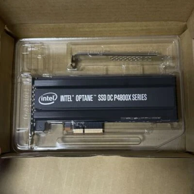 New Intel 750GB SSD P4800X Optane DC PBW HHHL PCIe 3.0 x4 NVMe SSDPED1K750GA01 - Image 1 of 2
