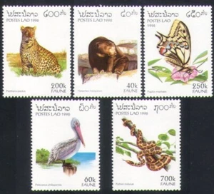 Laos 1996 Animals/Nature/Wildlife/Bear/Snake/Leopard/Pelican/Butterfly 5v n35223 - Picture 1 of 1