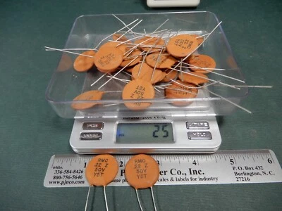 RMC .22uf 50V Y5T 陶瓷圆盘电容器数量 50 NOS 样品 = 0.186uf — 第 1/4 张图片
