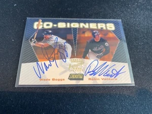 2000 TOPPS STADIUM CLUB CO-SIGNERS WADE BOGGS!! ROBIN VENTURA!! MINT!! "A" - Picture 1 of 2