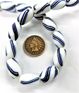 Cuscino zecche primi grandi laghi stile Delft perline commercio africano TT663 - Foto 1 di 1