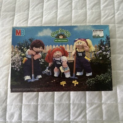 Vintage 80s CABBAGE PATCH KIDS Puzzle 100 Pc Milton Bradley Retro Complete - Image 1 of 4