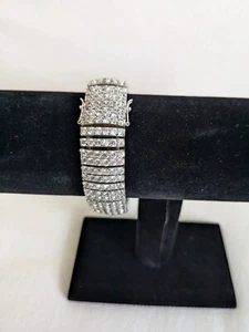 VINTAGE NOLAN MILLER GLAMOUR COLLECTION CRYSTAL BRACELET - Picture 1 of 9